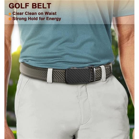 Mens Belts 2 Pack, Ratchet Sliding Belt Adjustable For Mens Dress Casual Pants - Picture 7 of 7